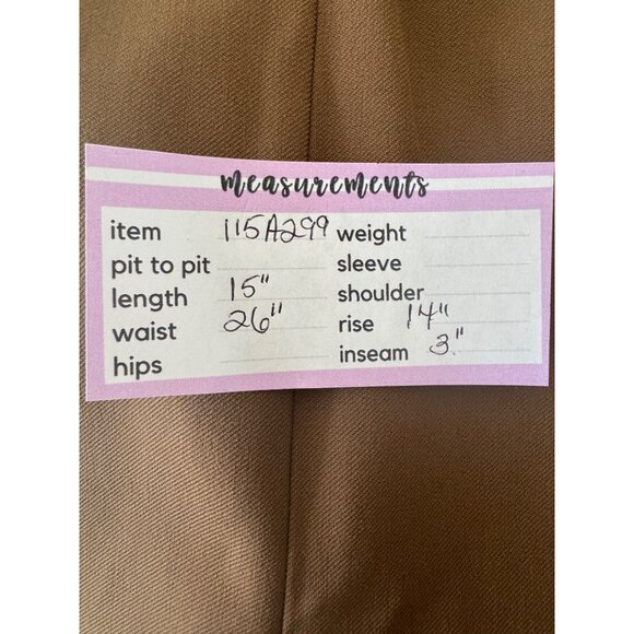 NWT ZARA XS Nutmeg Brown High Waisted Shorts Side Pockets - Picture 9 of 12